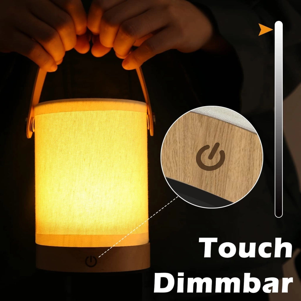 ZMH Lampada da tavolo LED wireless touch dimmerabile USB ricarica per comodino