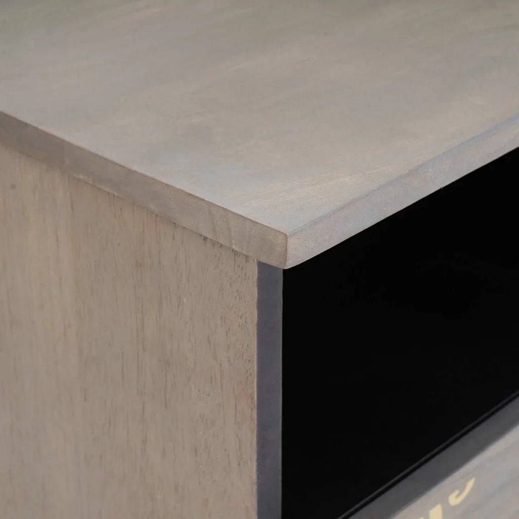 Mobile TV-Credenza TV-Console TV Grigio 100 x 33 x 46 cm Legno di mango massello 510916
