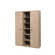 Mobile alto per ufficio con 2 ante e scaffali colore quercia dorata collezione DEPÉ