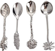 Mini Lepel per Igiene e Dessert - 4 pezzi - Servizio per Gelato e Dessert - ARGENTO.