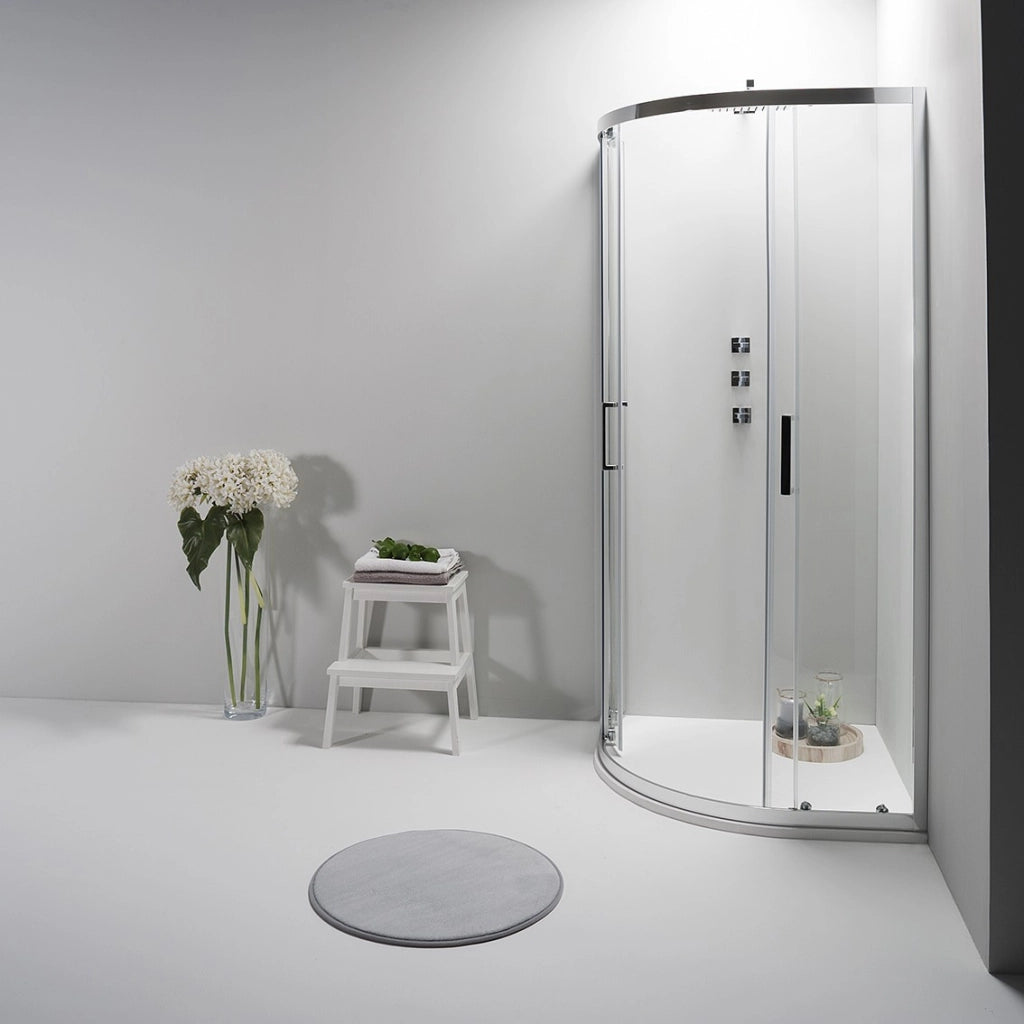 BOX DOCCIA ELITE SEMICIRCOLARE 90x90 CM SCORREVOLE TRASPARENTE