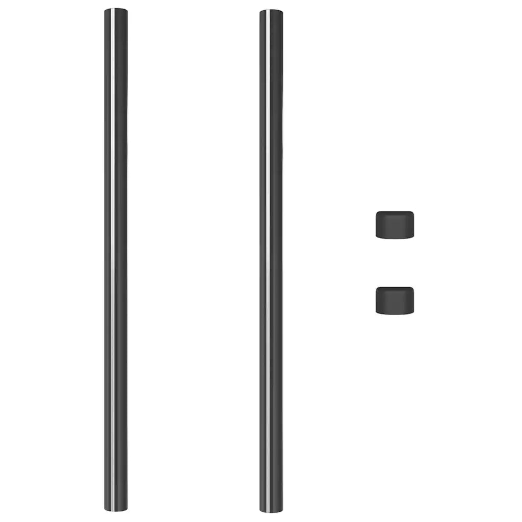 vidaXL Pali per Recinzione 2 pcs Grigio 100 cm