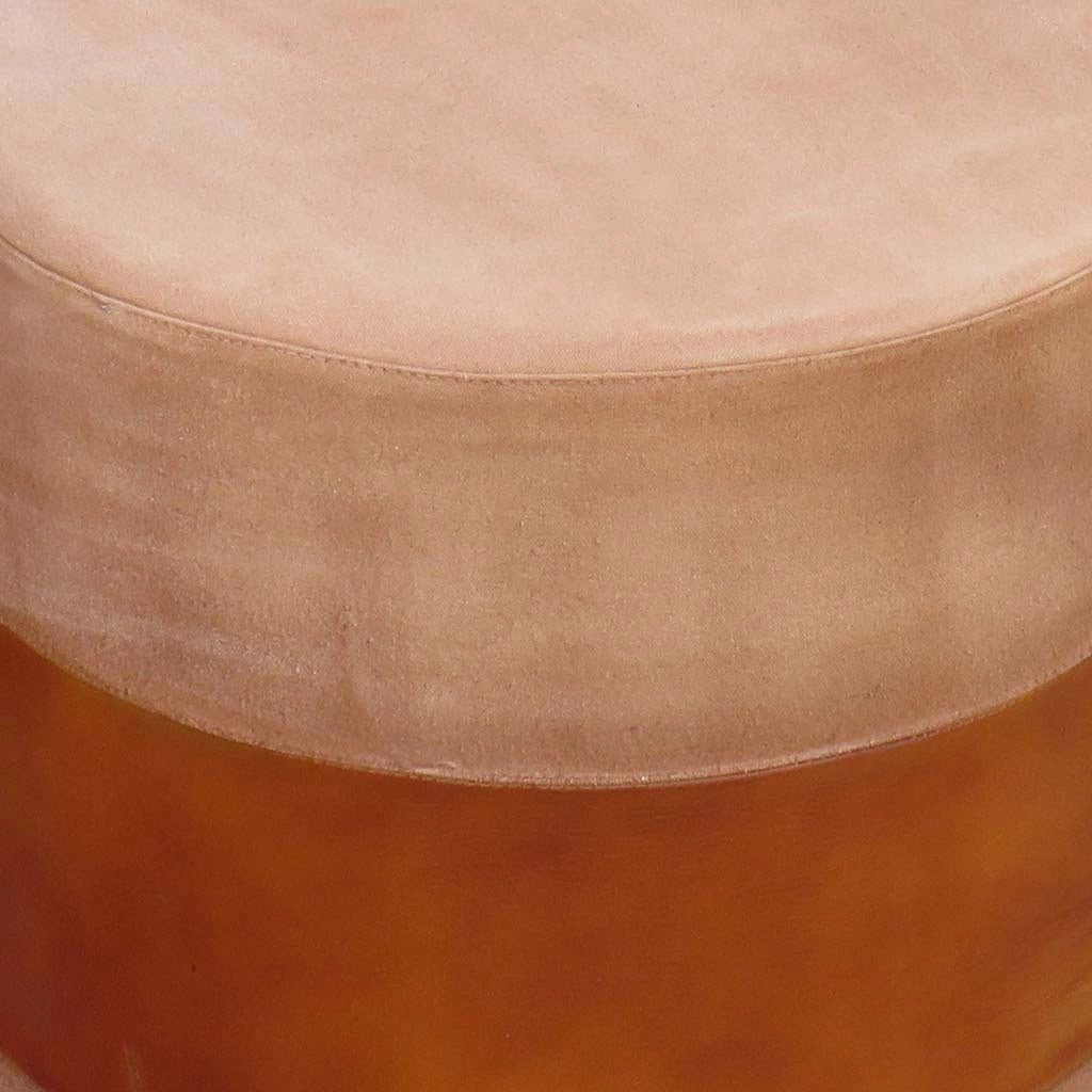 Pouf imbottito fatto a mano marrone 42x42x45h