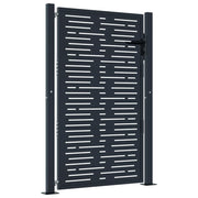 Cancello Giardino-Porta da giardino Antracite 105x130 cm Acciaio Design Quadrato