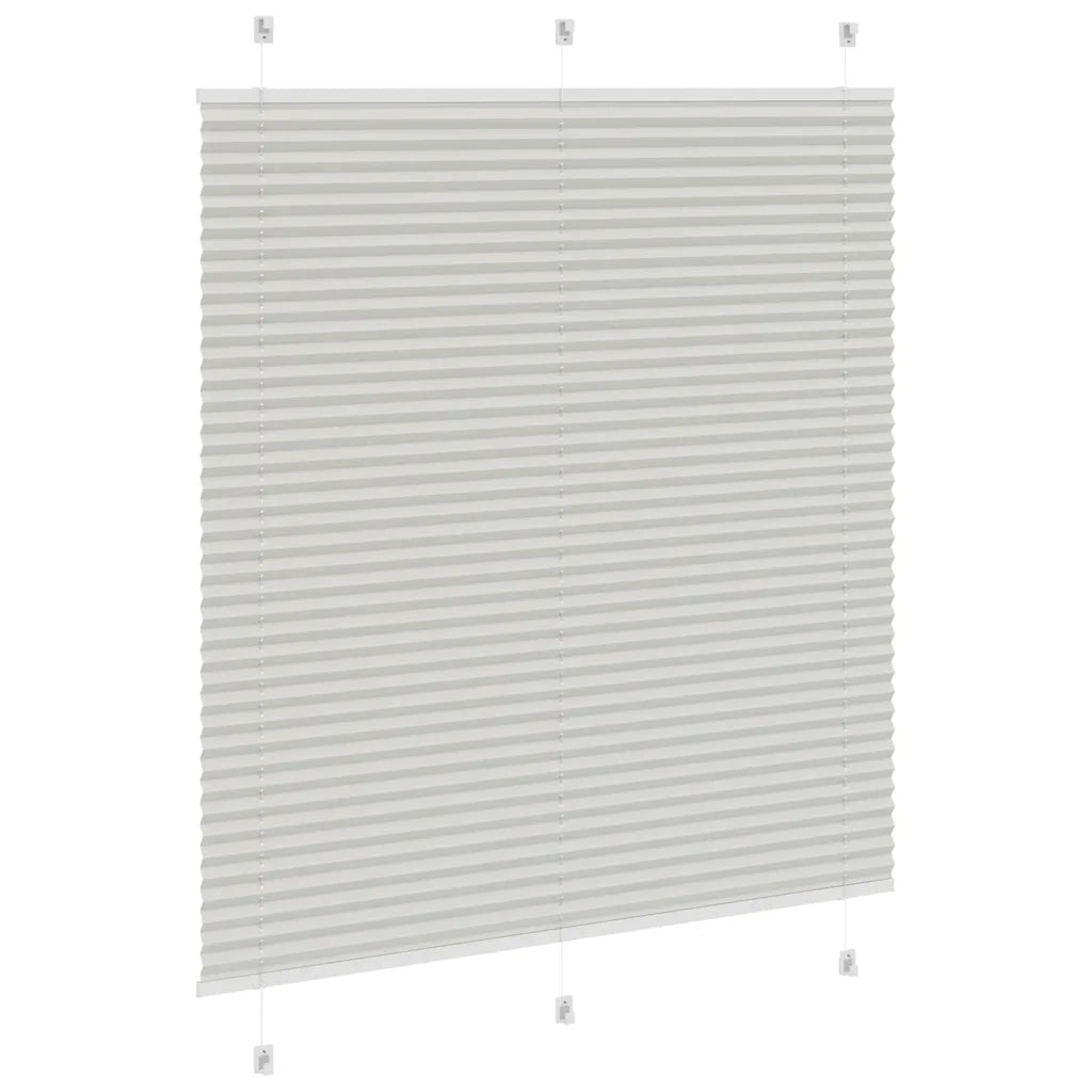 Tenda Plissettata Grigio Chiaro 120x150 cm Larghezza Tessuto