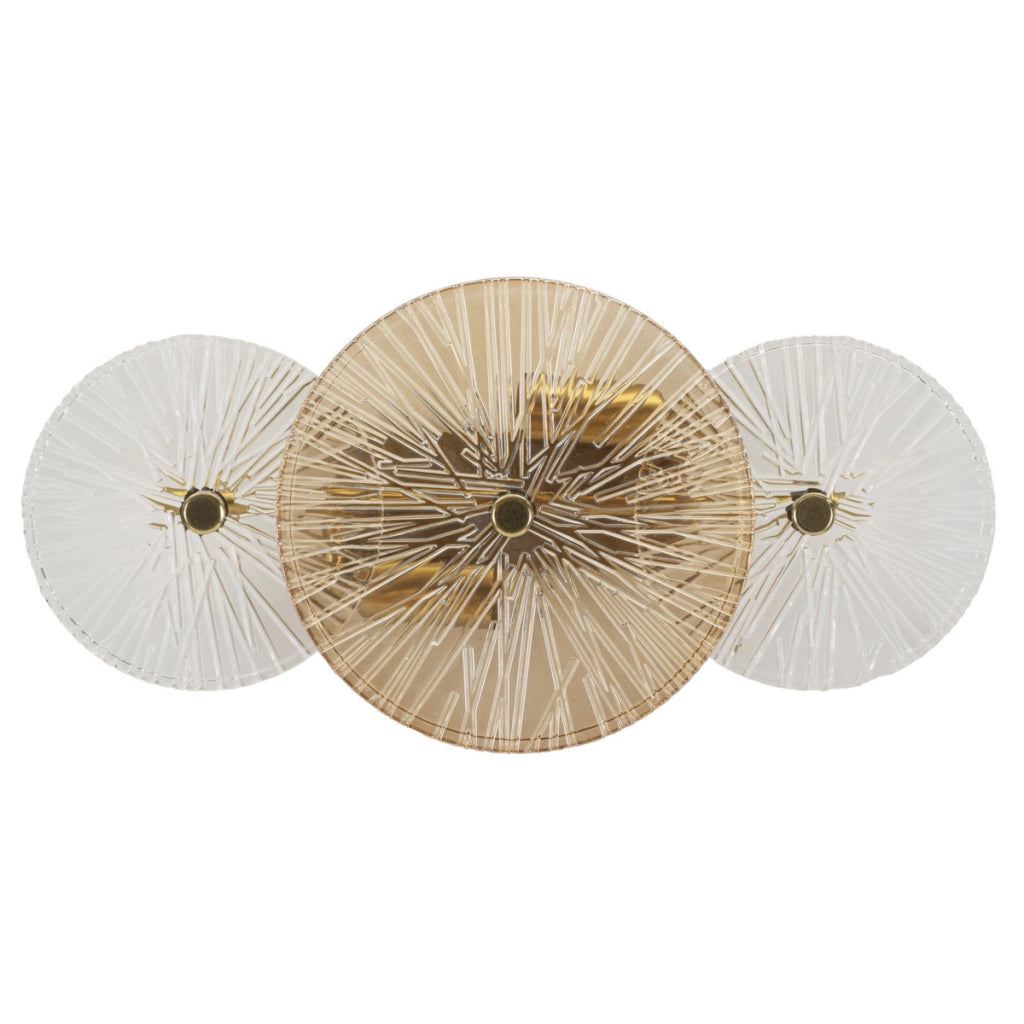 Lampada a Parete VKH916, Marrone, Vetro, 42x8x20 cm