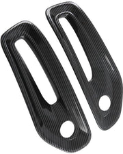 Protezione per lampade di illuminazione anteriore compatibile con Dodge Ram 1500 TRX 2019-2023 in ABS e fibra di carbonio nera