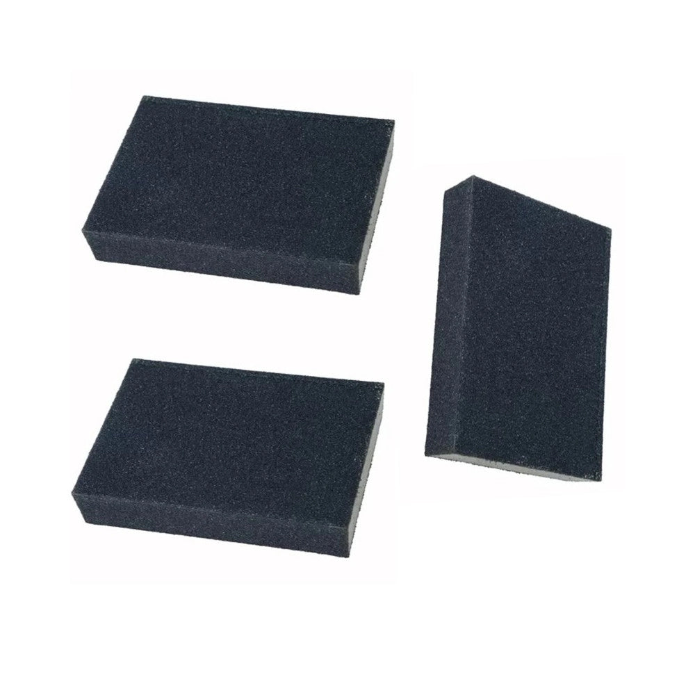 Trade Shop - Set 3 Spugna Abrasiva Spugnette Multiuso 10x7x2.5 Cm Per Tutte Le Superfici -