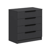 Vicente, Cassettiera 7 Cassetti, 72x42x77h cm Nero Antracite