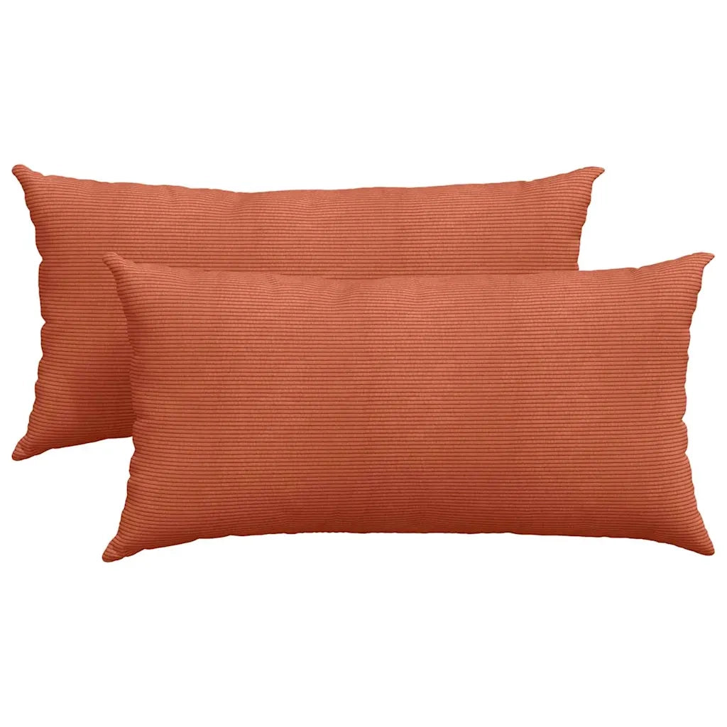 Cuscini da Divano 2 pz-Set di 2 Cuscini per Sofa Rosso Arancio 80 x 40 cm