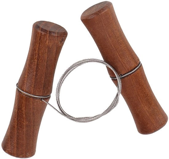 Flessa di Serraggio Leggera - Maniglia in Legno - Maniglia in Acciaio Inossidabile - Sicura per Bambini - Regolabile in Lunghezza - Flessa di Serraggio Affilata - Flessa di Serraggio per Terra