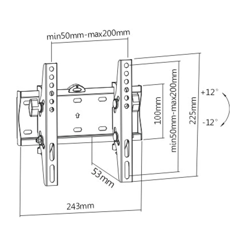 Supporto TV Gembird WM-42T-02 106,7 cm (42") Nero
