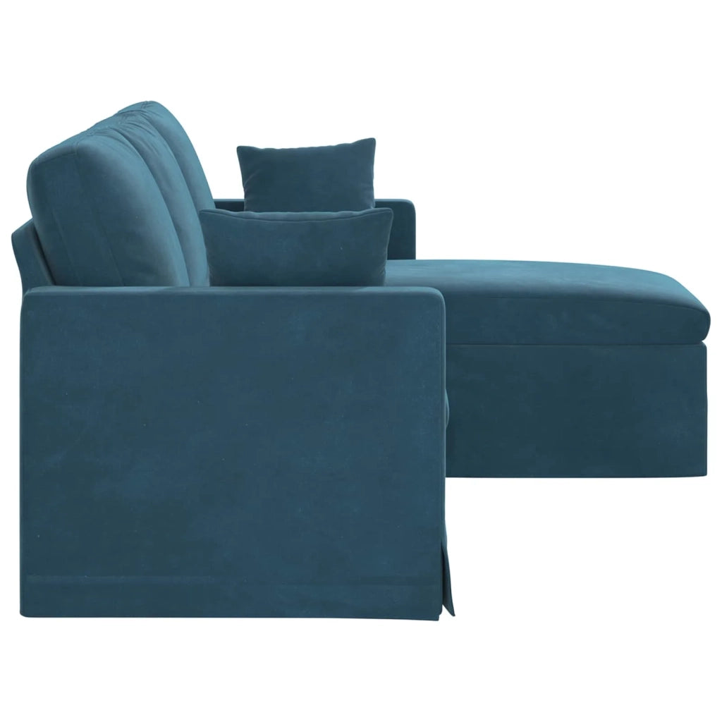 Divano Blu 198 x 134 x 80 cm Velluto 42024466