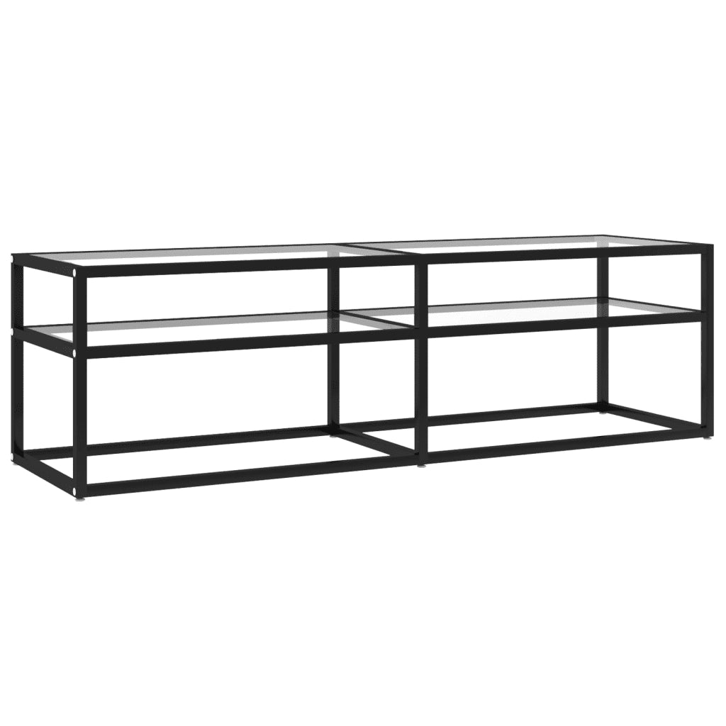 Mobile Porta TV Trasparente 140x40x40,5 cm in Vetro Temperato cod mxl 57669