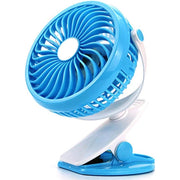 Trade Shop - Ventilatore Orientabile A 4 Pale Stand Con Pinza A Clip Rotazione A 360 Gradi -