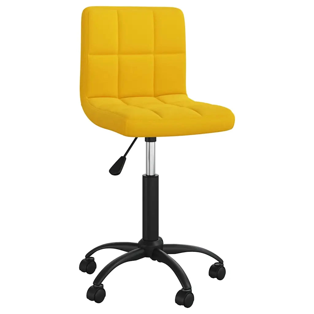 Sedia da Pranzo Girevole Giallo Senape in Velluto cod mxl 27417