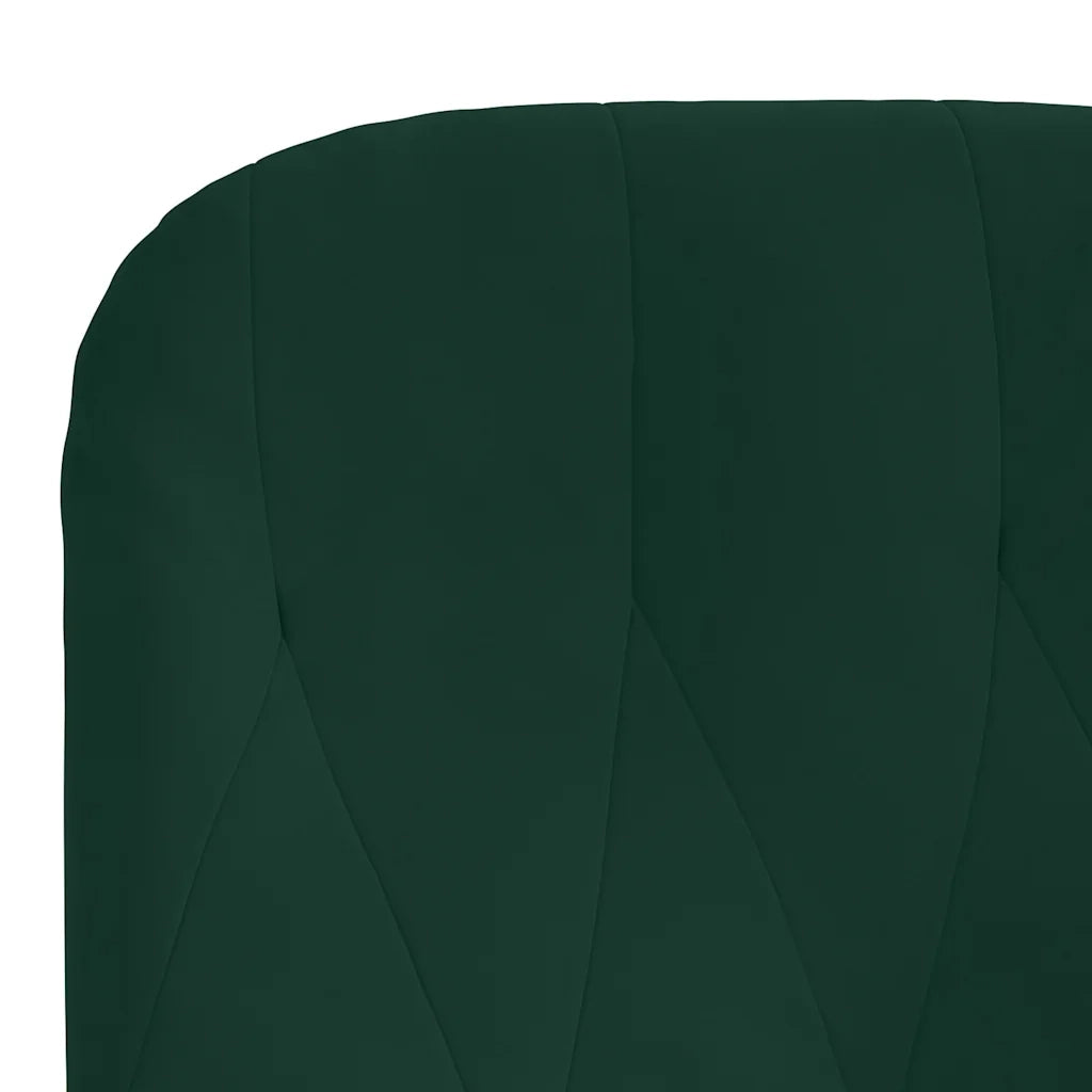 Sedia Relax Verde Scuro in Velluto 341196