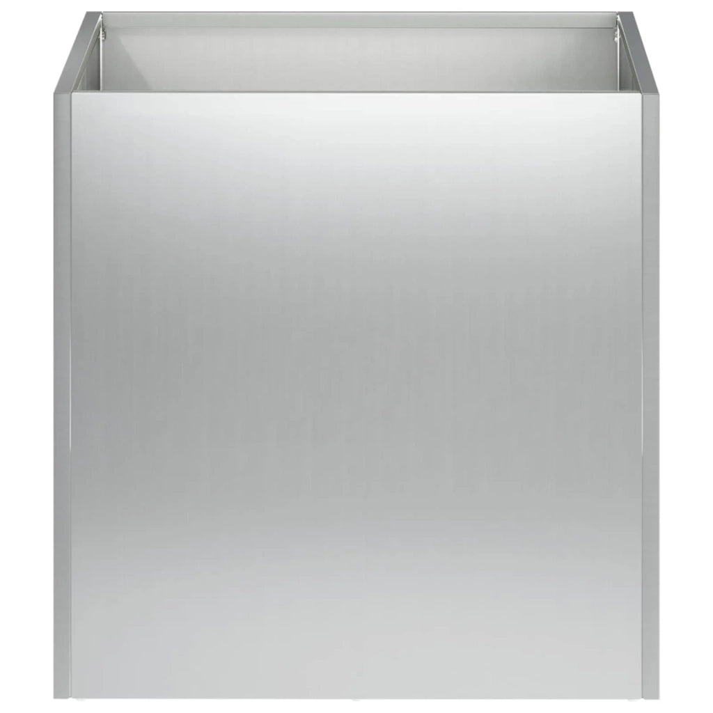 Vaso da giardino Argento 25 x 25 x 25 cm Acciaio zincato 8004948
