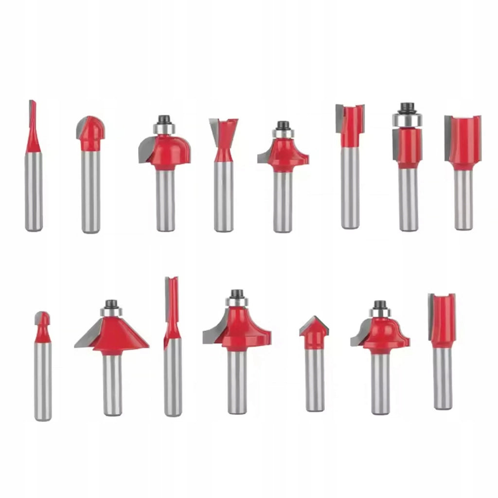 Set Frese per Legno Rosfix WoodCut Pro 15 – 15 Pezzi | Trascinatore 6,35 mm | Alta Qualità, Acciaio e Carburo