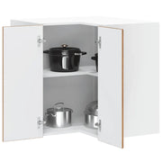 Pensile da Cucina ad Angolo-Mobile Cucina da Parete Porto Legno Antico in Truciolato