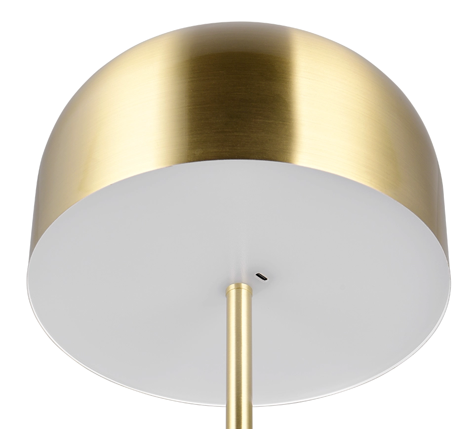 Piantana LED ricaricabile, metallo, ottone, H 147 cm, Jeff