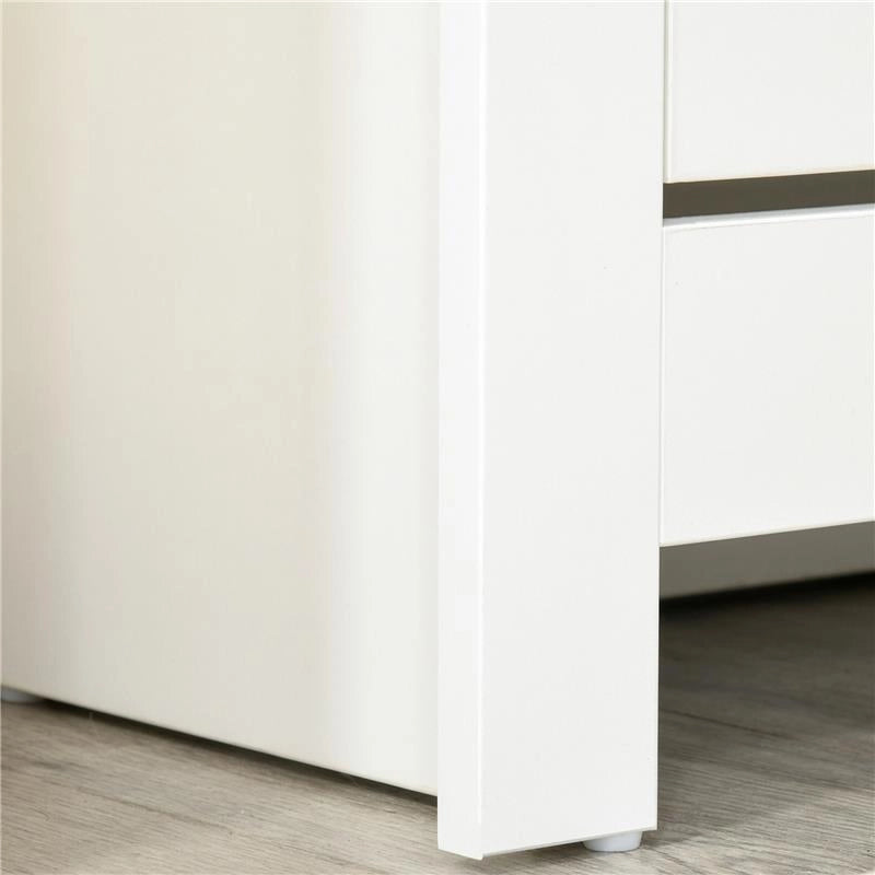 SCARPIERA MODERNA PER 12 PAIA MAX CON 2 CASSETTI REGOLABILI E RIMOVIBILI IN LEGNO 72X26X80 CM BIANCO