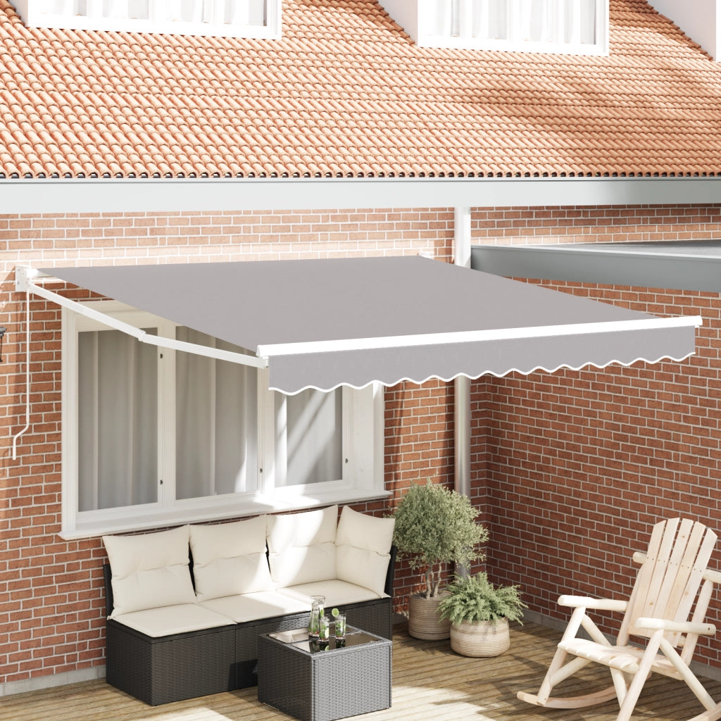 Tenda Retrattile Manuale  Grigio 350x250 cm