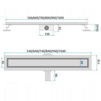 Scarico Lineare Rea Neox Pro Nickiel Brush 90