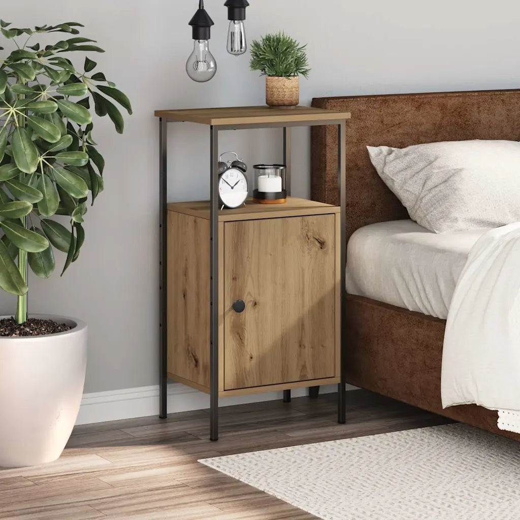 Comodino Rovere Artigianale 41x31x80 cm in Legno Multistrato 857248