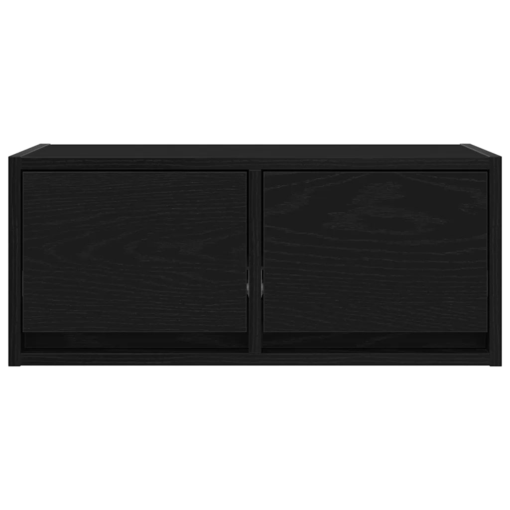 Mobile Porta TV-Mobile per TV-Credenza TV Rovere Nero 60x31x25,5 cm in Legno Multistrato 644838