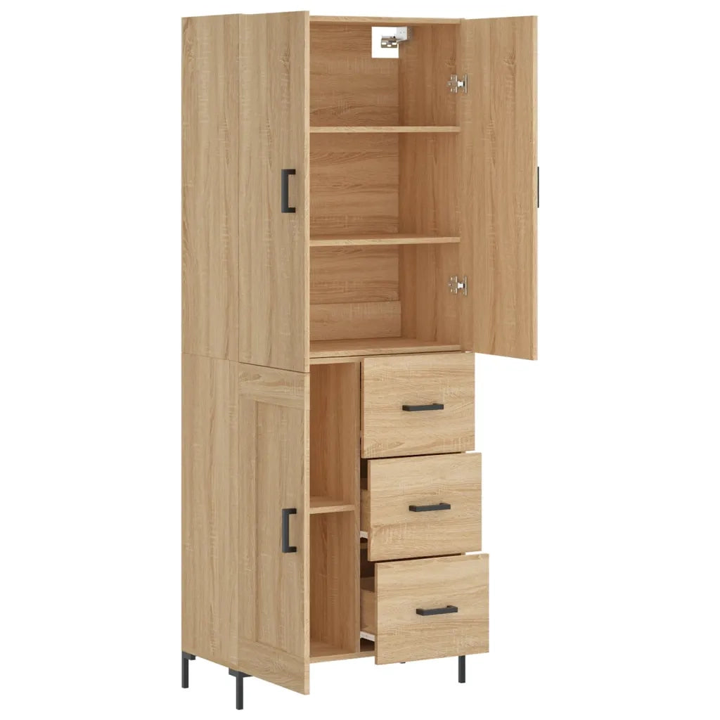 Credenza Rovere Sonoma 69,5x34x180 cm in Legno Multistrato 3196014