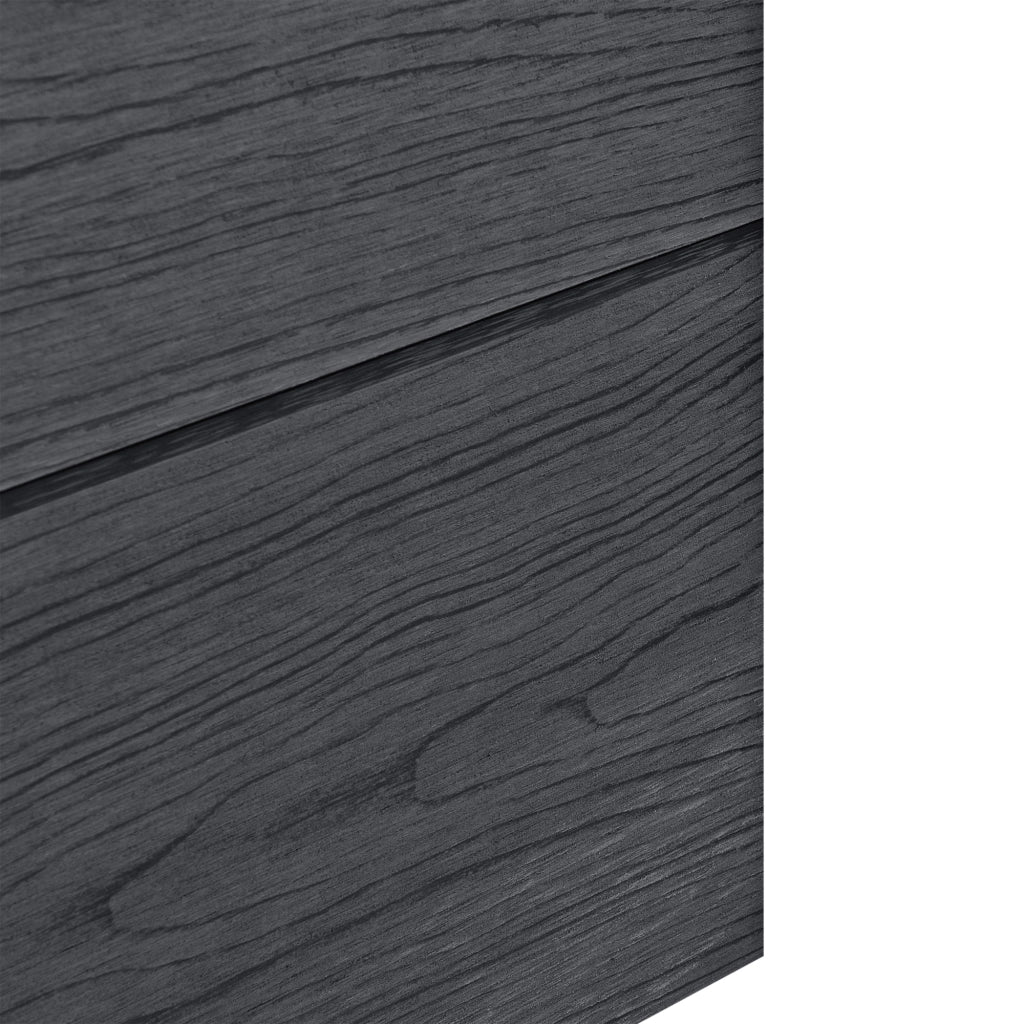 Recinzione in WPC Segovia per Giardino Elemento Terminale Inclinato Alto 180 cm Lungo 96 cm Grigio NEU.HOLZ