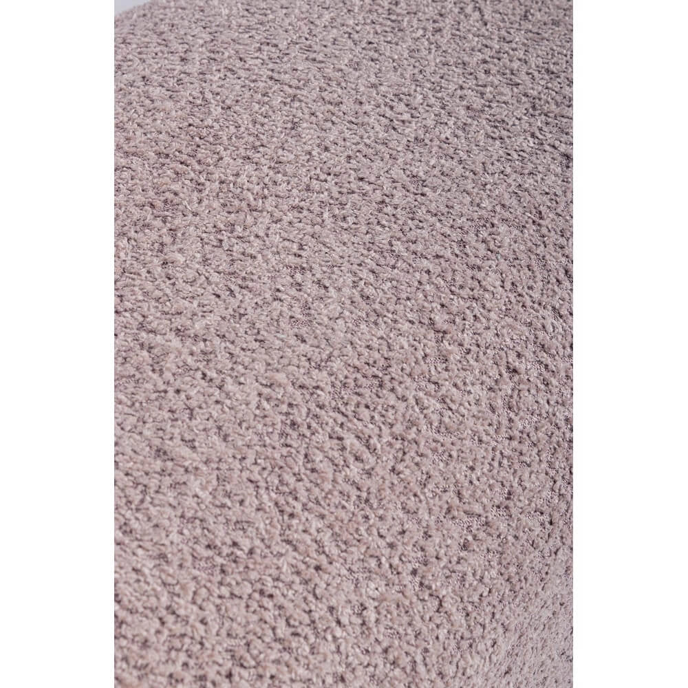 Panca imbottita effetto bouclé con gambe in legno naturale - SIENNA