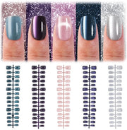 Nageli per unghie 3D Cat Eye - 15 Diverse Misure - Adesivi Autoattaccanti - Ideali per Saloni - Utilizzo DIY - Cinque Colori - Articoli per unghie