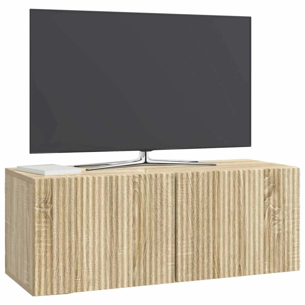 Mobile Porta TV da Muro-Credenza per TV sospesa Rovere Sonoma 78,5 x 31 x 30 cm 590334