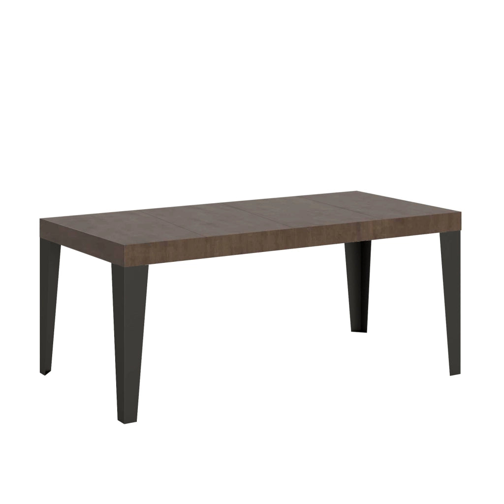 Tavolo allungabile 90x90/246 cm Flaris Premium Noce telaio Antracite
