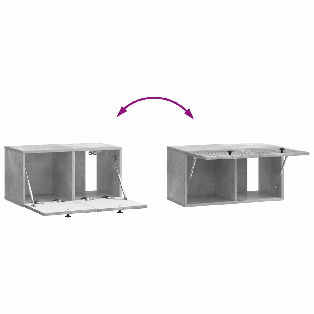Mobile Porta TV da Muro Grigio Cemento 59,5 x 31 x 30 cm