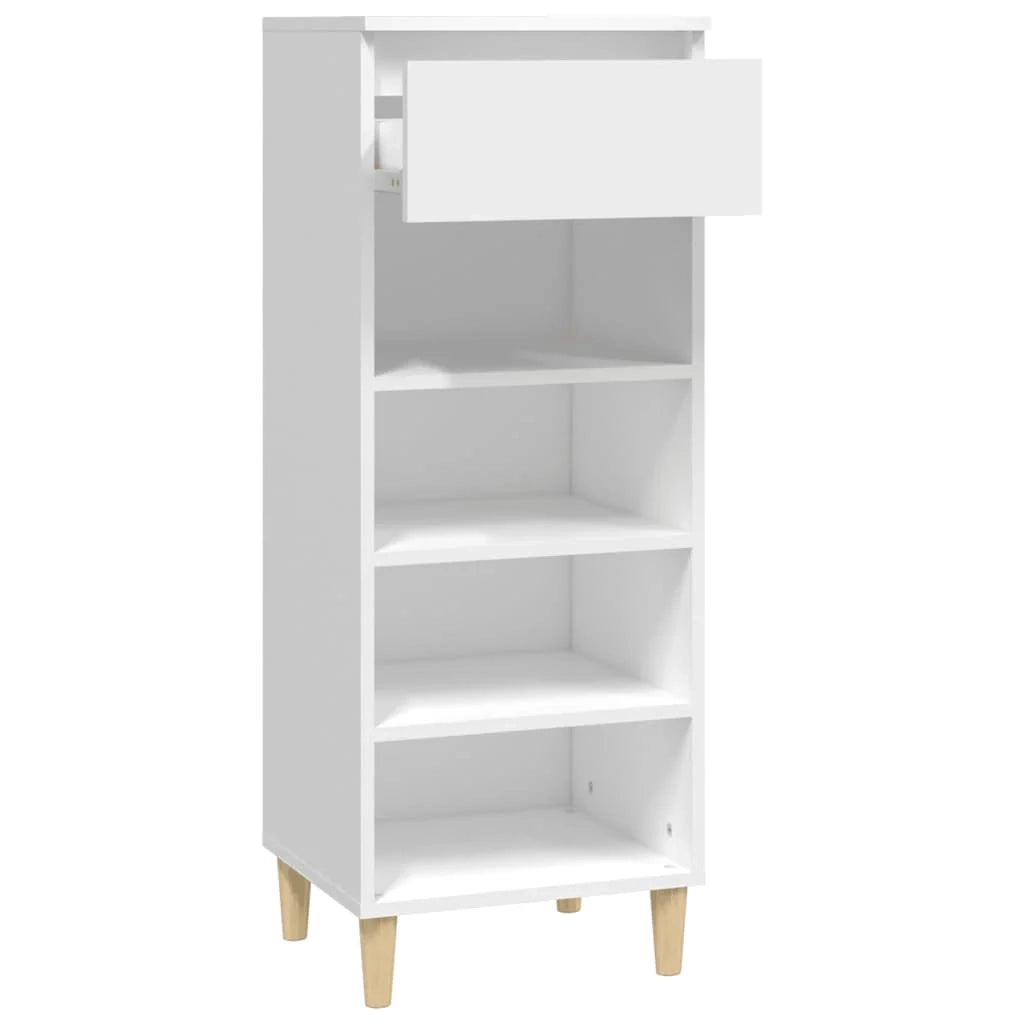 Scarpiera mobile contenitore per scarpe mobile per ingresso/corridoio/soggiorno 40 x 36 x 105 cm legno ingegnerizzato bianco 02_0021455