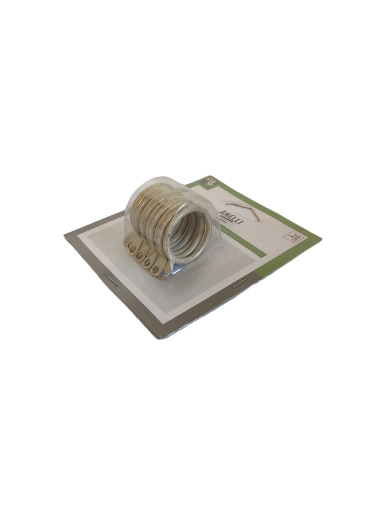 ANELLI PER ASTA TENDA 10 PZ AVORIO ORO