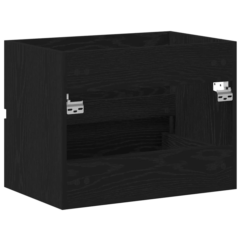 vidaXL Mobile Lavabo Rovere Nero 60x38,5x45 cm in Legno Multistrato