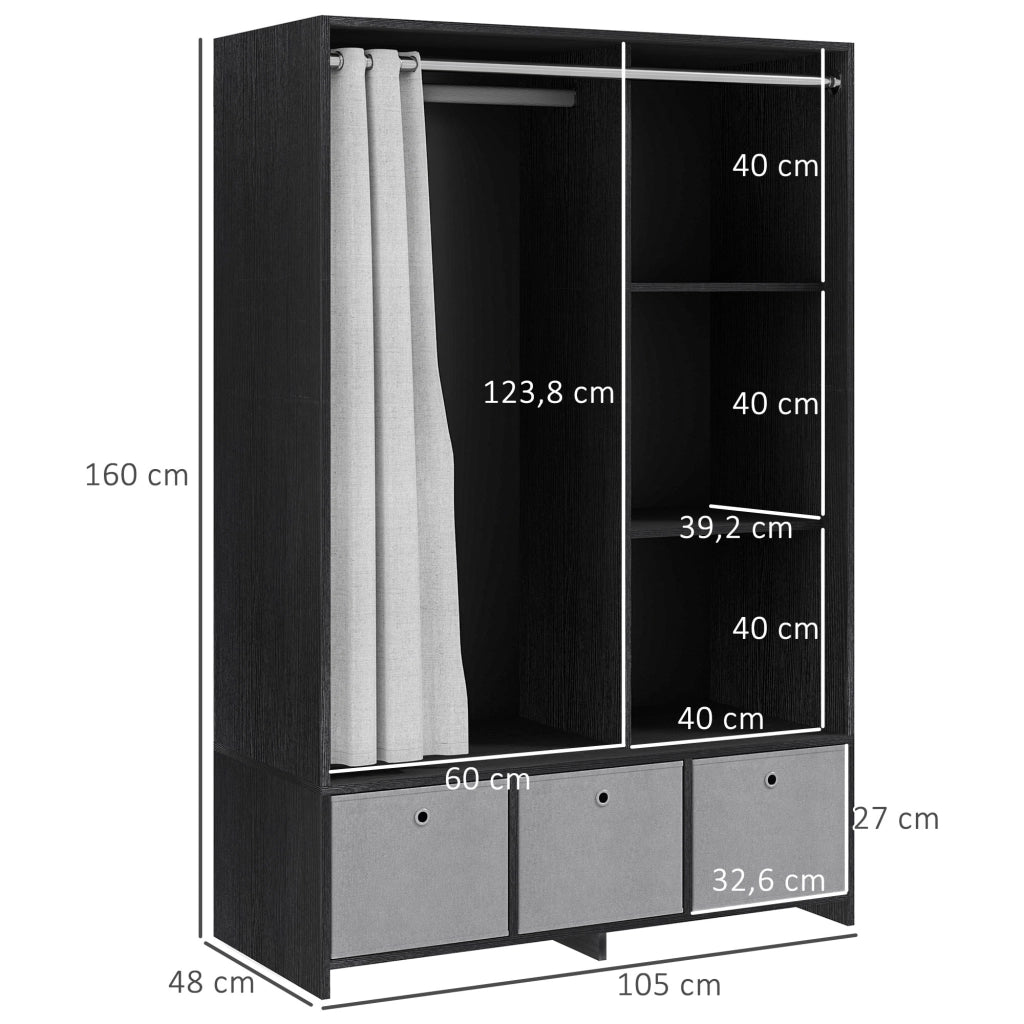 Armadio con porta scorrevole ¨C zephmum ¨C bianco 105x48x160 cm