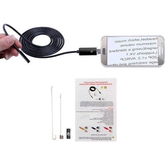 Camera di ispezione acqua resistente con illuminazione LED a 6 LED per Android - Endoscopio USB 2-in-1 (2 m)