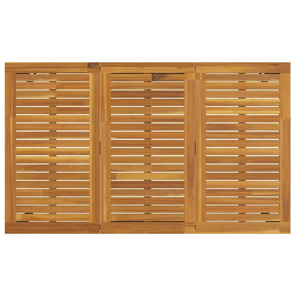 Tavolo da Esterno Naturale e Nero 150 x 90 x 75 cm 4010611