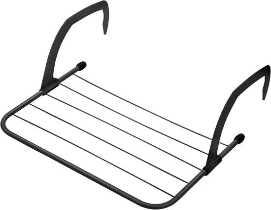 Supporto per asciugatura del radiatore Pieghevole Supporto per asciugatura del balcone 3 m di lunghezza 50 x 33 x 16 cm Acciaio verniciato