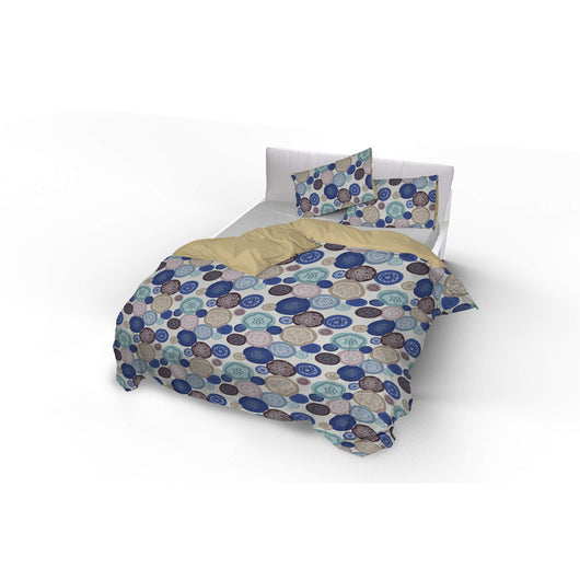 Copripiumino Matrimoniale con Stampa sul Sacco e Federe Doubleface Murrine