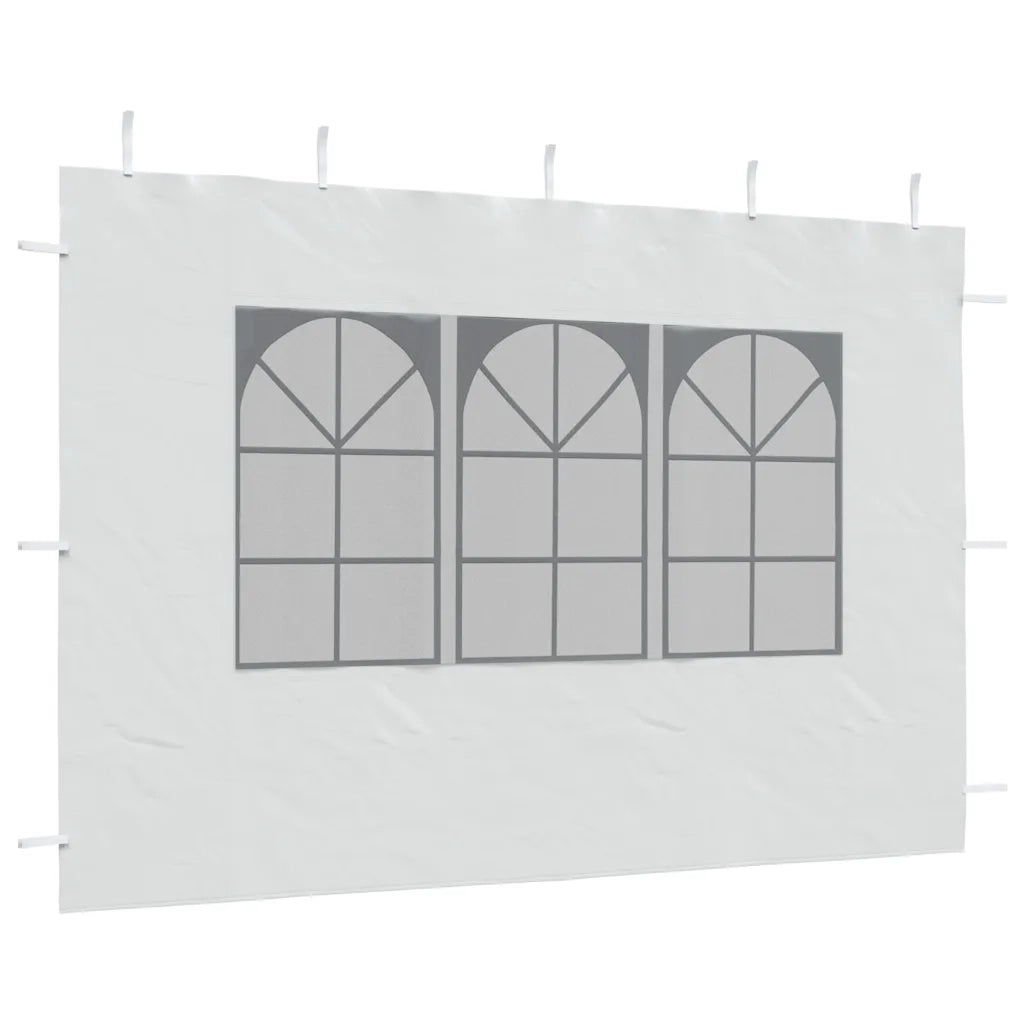 Parete per Tendostruttura in PE  2pz con Finestra Bianco 45113