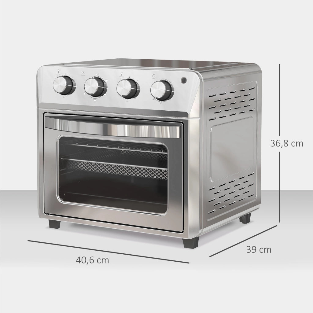 Forno a convezione 24L ¨C zephmum ¨C 6 funzioni, timer, accessori, argento