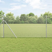 Recinto in Rete Saldata con 13 Pali 1.4x50 m Acciaio Galvanizzato
