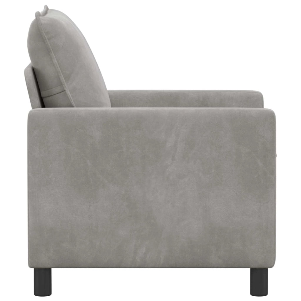 Divano Grigio Chiaro 76 x 81 x 87,5 cm Velluto