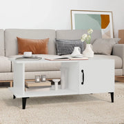 Tavolino da Salotto Bianco 90x50x40 cm in Legno Multistrato cod mxl 26147